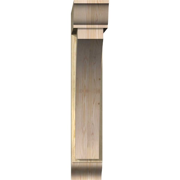 Thorton Traditional Rough Sawn Bracket W/ Offset Brace, Douglas Fir, 8W X 36D X 44H